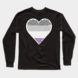 Asexual - Lgbt Pride Heart Long Sleeve T-Shirt